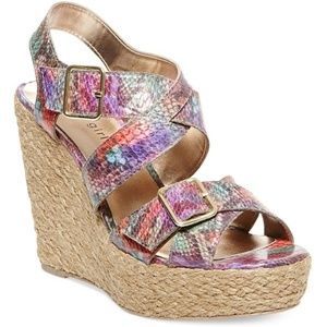 Stackful Espadrille Platform Wedge Sandals